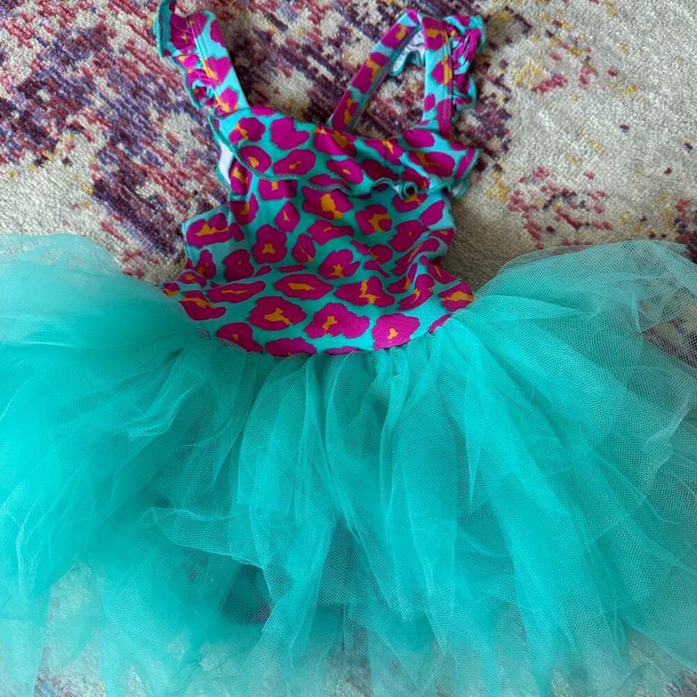 Bums and Roses Toddler Girl Tutu Tulle Dress Romper